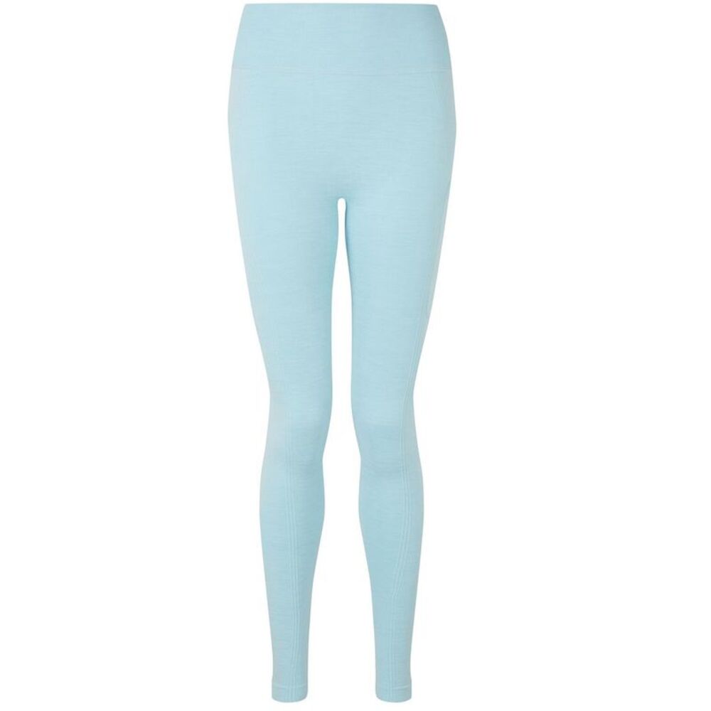 TriDri Womens/Ladies Melange Sculpted Seamless 3D Leggings / Sky Blue